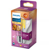 LED Lampen E27 A60 10,5 W = 100 W, 1521 lm, 2700 warmes Filament, PHILIPS, dimmbar