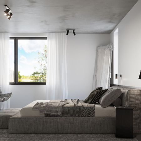 LED DIREZIONE GU10Wandleuchte Moving schwarz SOLLUX