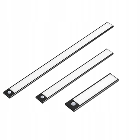 LED-Unterschrankleuchte Möbelleiste 2W 4500K 40cm mit Bewegungsmelder Schwarz