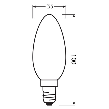 LED Lampen B35 E14 4.2W = 40W 470lm 2700K Warmweiß FILAMENT DIMMABLE LEDVANCE