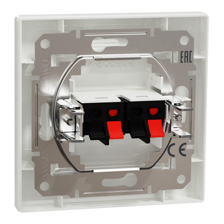 Doppelte Unterputz-Lautsprecherbuchse Weiß SCHNEIDER ASFORA