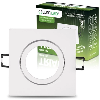 Flächenbündige Halogen-Deckenleuchte Quadratisch GU10 MR16 Weiß TRIAM LUMILED