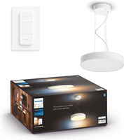 ENRAVE LED-Hängeleuchte Weiß 33.5W CCT PHILIPS HUE Bluetooth + Dimmschalter
