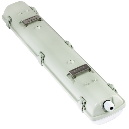 Hermetische Feuchtraumleuchte LED 2x T8, G13 Leuchte IP65 60cm+LED-Leuchtstofflampen 9W 6500K LUMILED