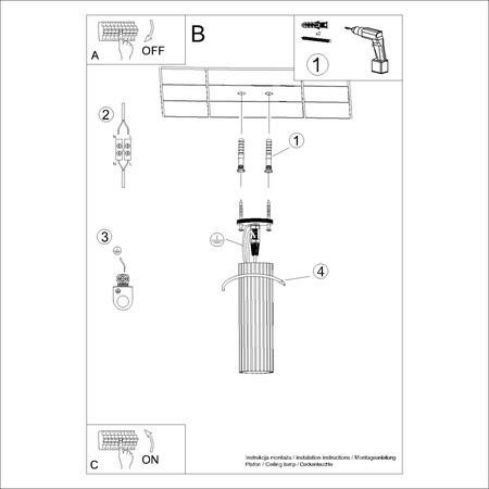 Aufputzleuchte GU10 Aluminium Taupe Carbon Deep Space SL.1771 Sollux