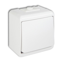 Hermetischer Schalter einpolig für Aufputzmontage Junior IP54 KARLIK Weiß