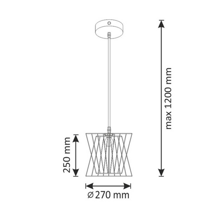 VARBERG IL MIO Halbkugel-Deckenhängelampe im Boho-Stil Stahl + Kabel 1xE27 GOLDLUX (Polux)