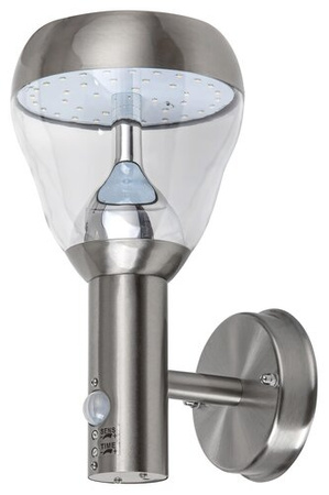 Gartenlampe LED Wandleuchte AMALFI 8,5W 4000K IP44 mit Bewegungssensor Chrom RABALUX