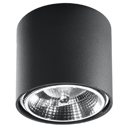 Anbauleuchte TIUBE GU10 ES111 Halogen Spot Tuba Round Schwarz SOLLUX