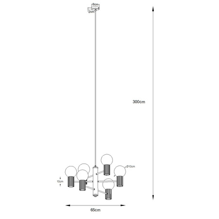 Kronleuchter Pendelleuchte 6x G9 Aluminium Weiß Halo French Sky SL.1829 Sollux