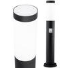Außengartenlampe E27 BLACK POST 45 cm mit Bewegungs- und Dämmerungssensor