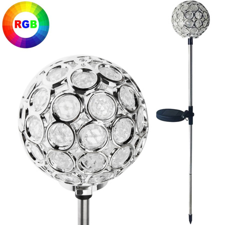 LED-Solar-Gartenleuchte GIPS eingebettet RGB 70cm VOLTENO