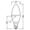 LED-Lampe B37 Kerze E14 3.3W = 25W 250lm 4000K Neutral 220° PCR LAMPS Osram