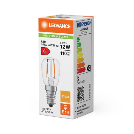 LED Lampen T26 E14 1.3W = 10W 110lm 2700K Warmweiß FILAMENT LEDVANCE