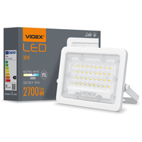 LED Fluter 30W 2700lm 5000K IP65 Weiß VIDEOX LUCA