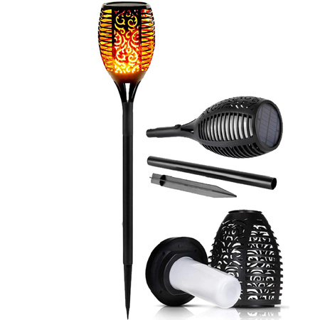 Solar-Gartenlampe LARGE TORCH LED-Flammeneffekt 1700K