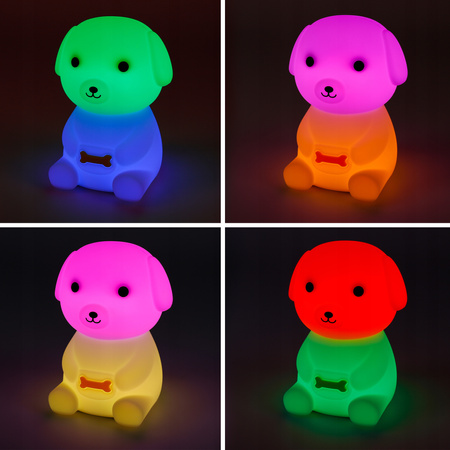Dekoratives Kinder-Hunde-Nachtlicht LED 2.5W 18lm 3000K Warm RGB 360° Weiß Masterled