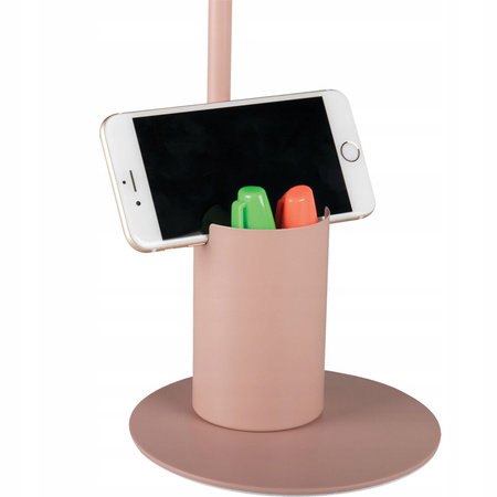 Schulnachttisch-Schreibtischlampe + Organizer Raibo E27 5W Rosa KANLUX