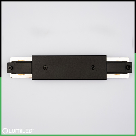 1F SCHIENENVERBINDER GERADE MIT STROMVERSORGUNG SCHWARZ LEUCHTEND