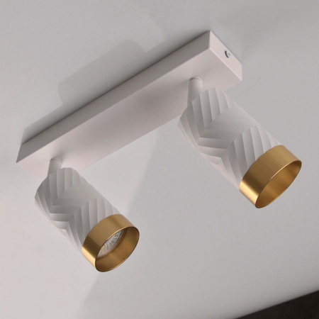 LED Decken-/Wandleuchte 2 x GU10 ARRAS Weiß GOLDLUX (Polux)