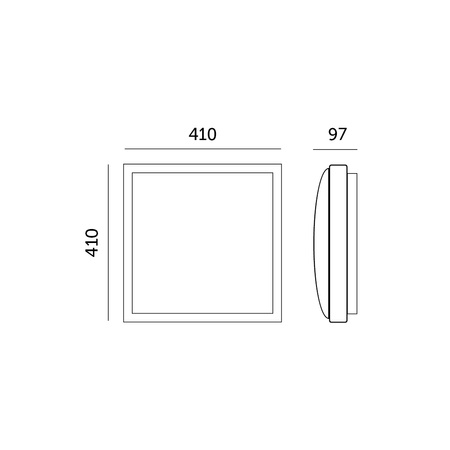 Decken-LED-Leuchte Decken- und Wandleuchte SAMIRA B 2xE27 41cm IP20 Chrom KOBI