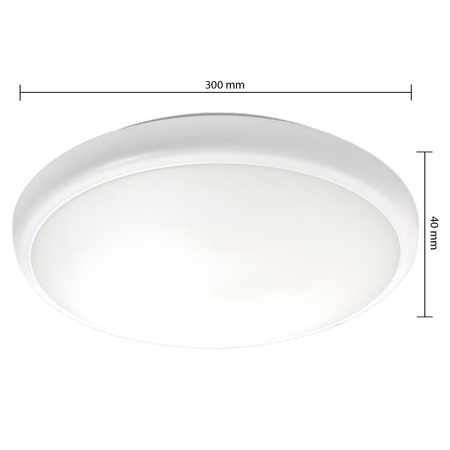 Plafond LED Badezimmer Deckenleuchte Anbau 22W lm 4000K neutralweiß 120° mit Bewegungssensor Rund Weiß IP65 Midas Masterled