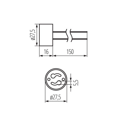 Keramikfassung für GU10-Lampen KANLUX