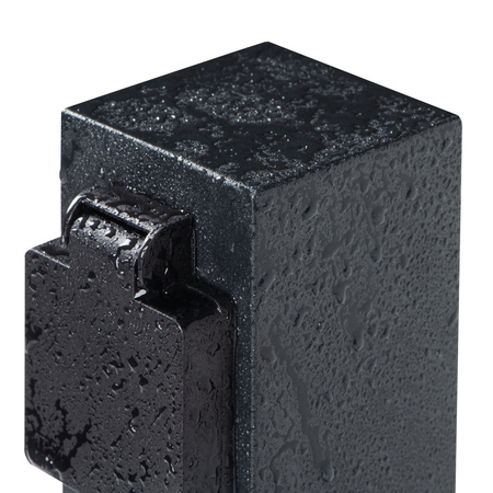 Gartensteckdose Pfosten 230V NASTO 25cm IP44 Anthrazit KANLUX