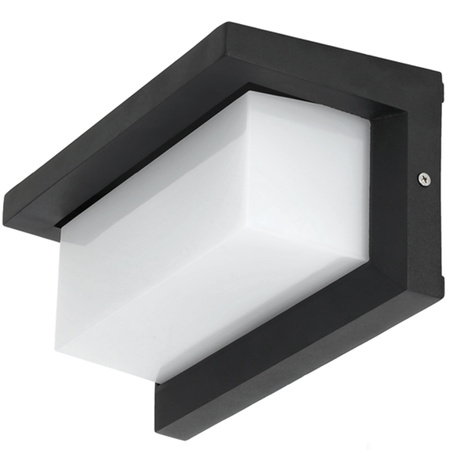 LENTERO 12W 4000K LED-Fassadenleuchte mit Bewegungssensor IP54 Schwarz KOBI