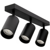 Deckenleuchte 3xGU10 SPOT LED-Lampe QUALIS III Schwarz