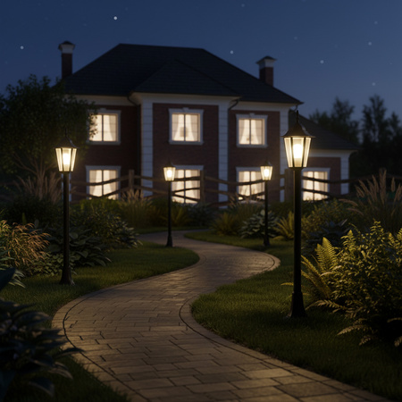 Gartenlampe Stehlaterne Außen 1xE27 Mast 96cm Graphit