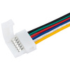 Steckverbinder für LED-Streifen 6PIN RGB+CCT aufschnappbar 2-seitig mit 12mm Kabel