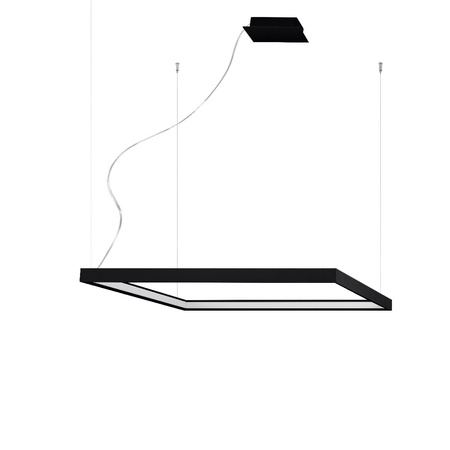 LED-Pendelleuchte NELYAm 50W 3000K Kronleuchter Quadratisch 80cm Schwarz SOLLUX