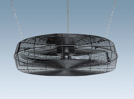 Industrieller Deckenventilator 350W 83,5 cm IP54 FENNE mit Netz schwarz