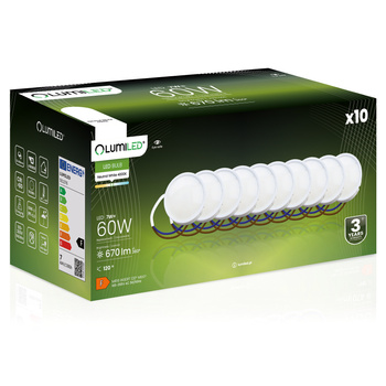 Set mit 10x LED-INSERT-Modulen 7W 670LM 120° 4000K Neutral LUMILED