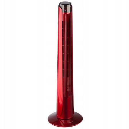Säulenventilator Röhrenluftzirkulator Standventilator Rot 92 cm 45 W + Fernbedienung