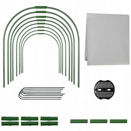 Mini-Gartengewächshaus-Folientunnel 1,8 x 10 m