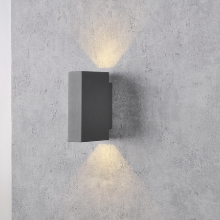 LED Elevation Wandleuchte Graphit oben/unten 2x2,5W 4000K Neutral ORLEAN GOLDLUX (Polux)