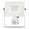 LED Fluter 20W 1600lm 6400K IP65 Weiß mit Bewegungssensor und CUT-OFF-Funktion Samsung Chip VT-20-SW V-TAC