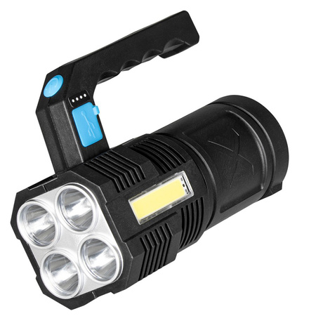 Wiederaufladbarer LED-Suchscheinwerfer 5W 250lm Handscheinwerfer Leistungsstarke 4XLED+COB VA0113 VAYOX