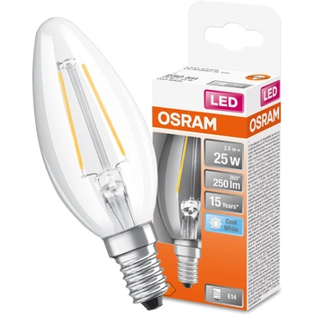 LED Leuchtmittel E14 B35 CL 2,5W = 25W 250lm 4000K Neutral 300° OSRAM STAR Filament