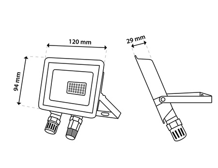 LED-Strahler 20W, LED-Flutlicht ZUME 22000lm 4000K IP65 Schwarz Advanced Lighting Series LUMILED