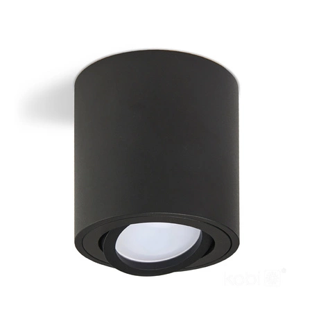 Aufbau-Halogenleuchte Spot OH36 KOBI ROUND MOVABLE GU10 Schwarz