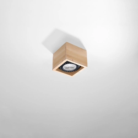 Anbauleuchte QUATRO GU10 Halogen Holzwürfel SOLLUX