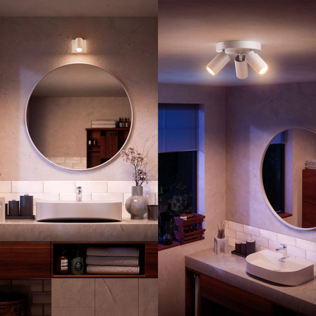 Reflektor-Deckenleuchte 3x GU10 IP44 Weiß Kosipo Philips