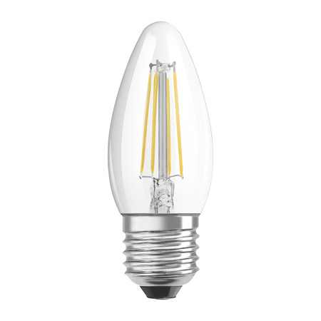 LED Leuchtmittel E27 B35 CL 4W = 40W 470lm 2700K Warm 300° OSRAM STAR Filament