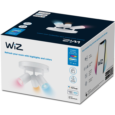 LED SPOT Deckenleuchte 3x 5W WHITE + RGB SMART Round WiFi WiZ