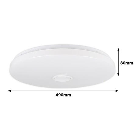 PLAFON LED 49cm runde Deckenleuchte RGBW 3000K-6500K + Fernbedienung BLUETOOTH-Lautsprecher