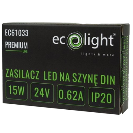 Ecolight Premium Line 15W 24V DIN-Schienen-LED-Stromversorgung