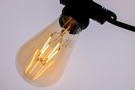 Garten Girlande Außenbeleuchtung Kette 15m 15xE27 LED 4W EDISON